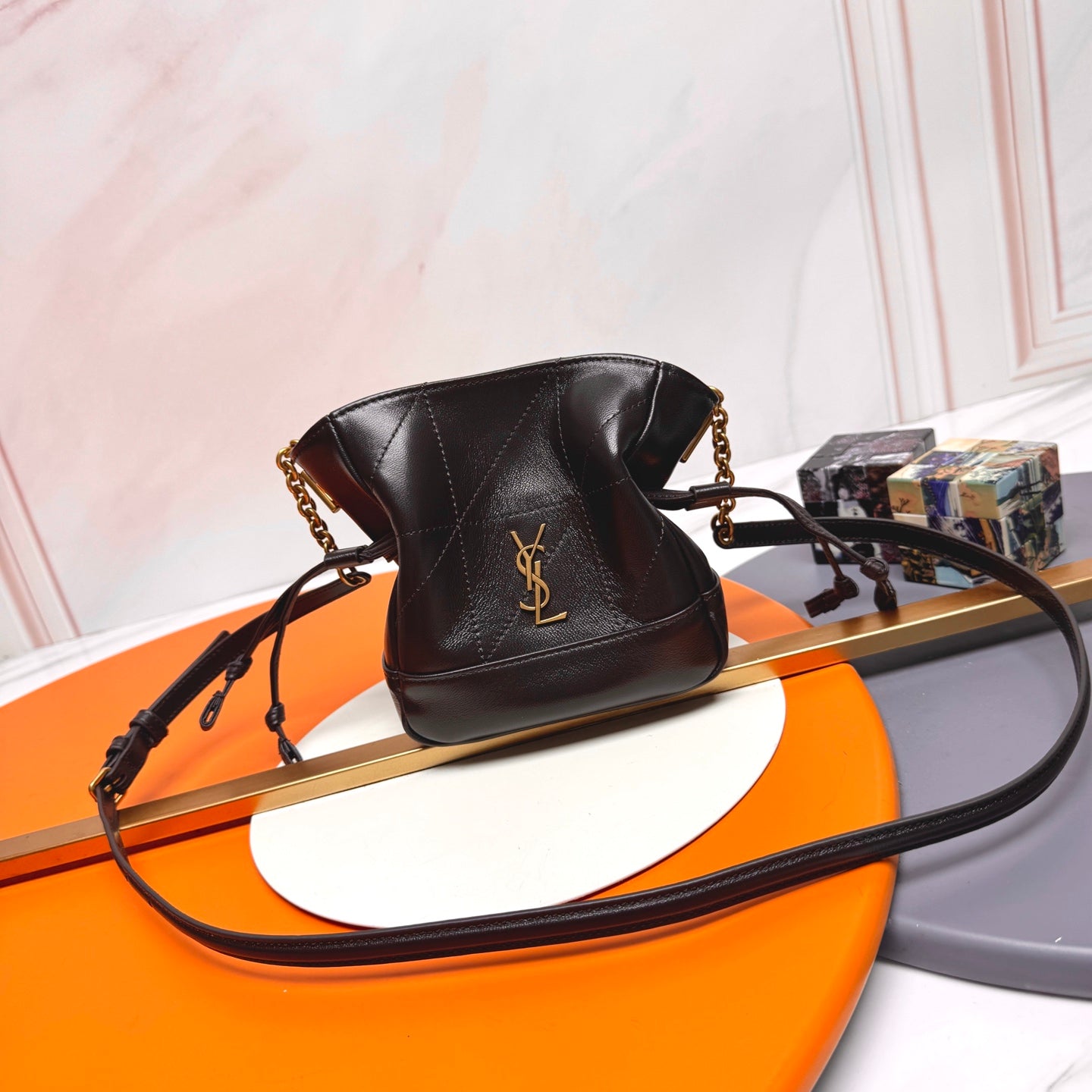 YSL 2026 Jamie Mini Shoulder Bag 16cm Suede And Calfskin