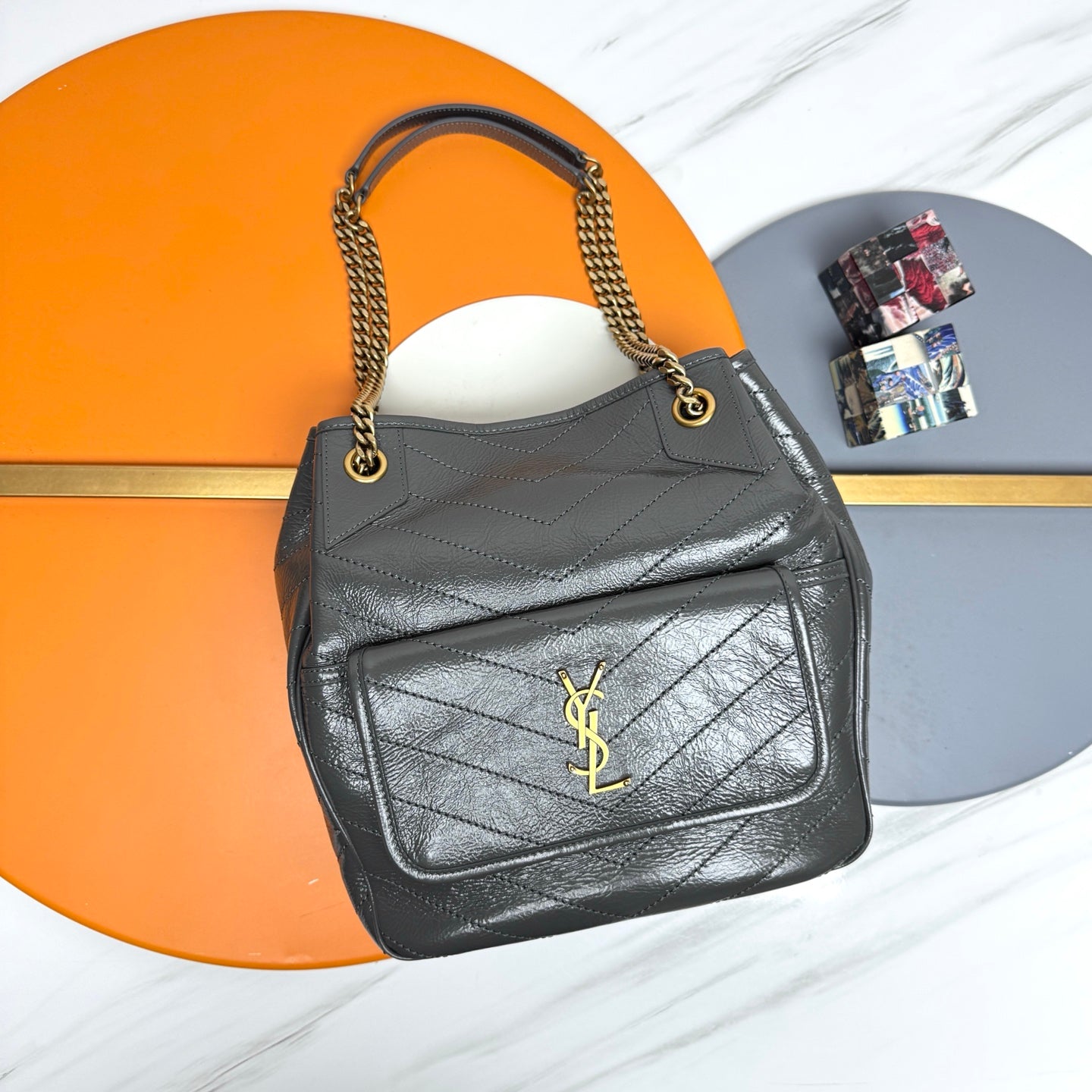 YSL 2026 Saint Laurent Niki Shopping Bag 30cm Calfskin