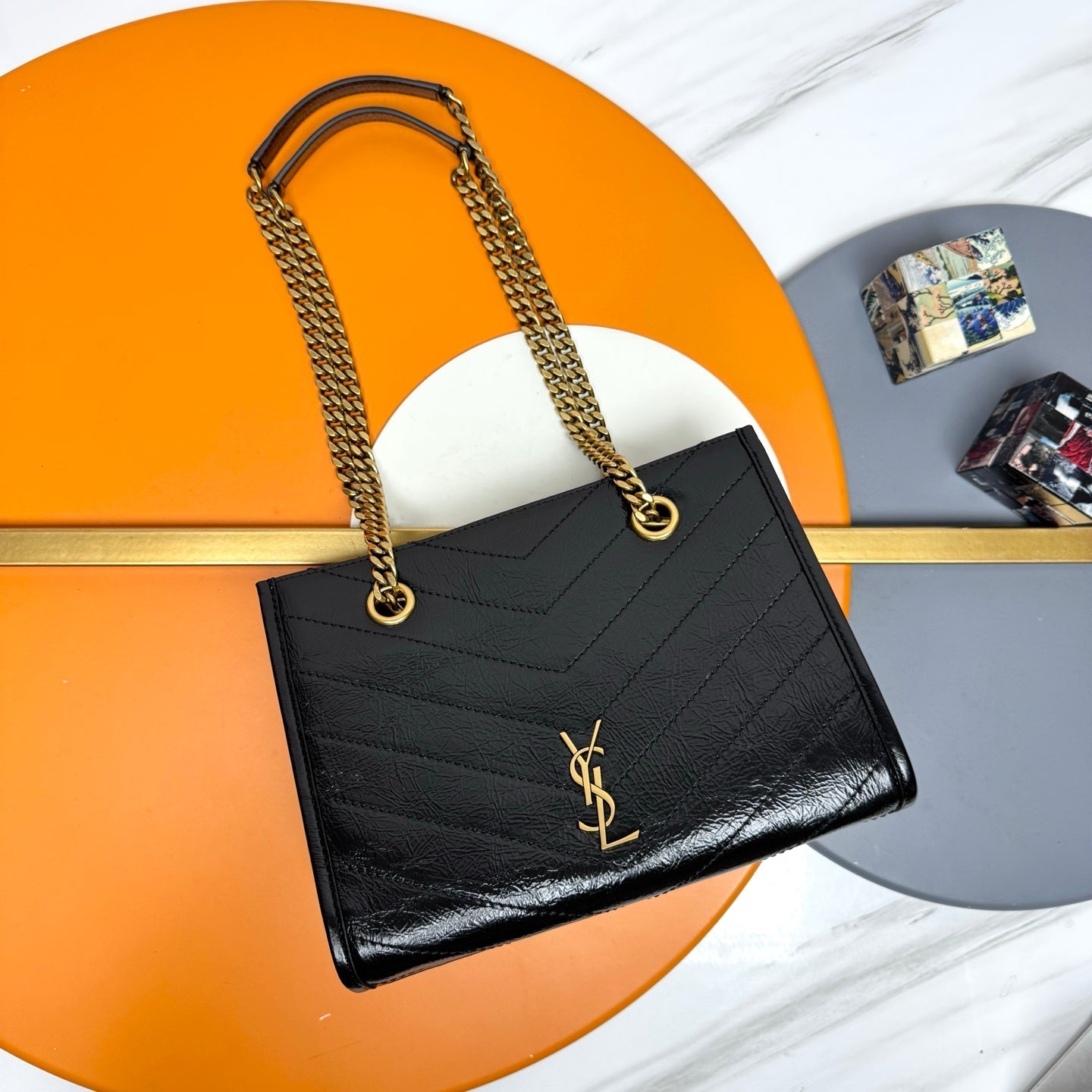 YSL 2026 Niki Large Shopping Bag 33cm And 25cm Calfskin