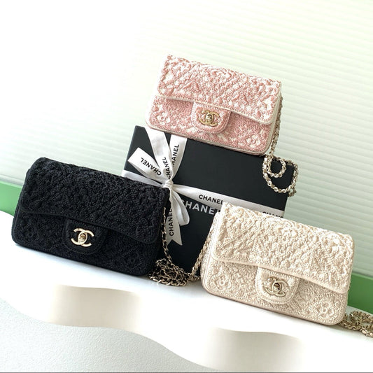 2026 Crochet Bag 21cm Wool Leather 292266