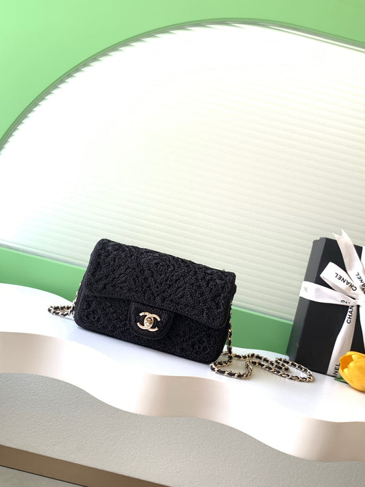2026 Crochet Bag 21cm Wool Leather 292266
