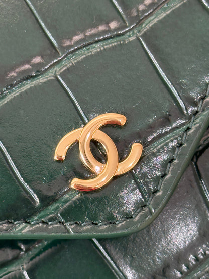 Chanel 2026 Clutch With Strap 21.5cm Crocodile-embossed Calfskin