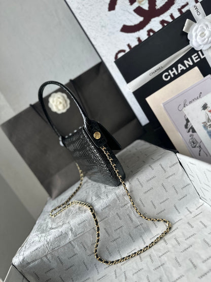 Chanel 2026 Crocodile Embossed Flap Bag 26cm Calfskin