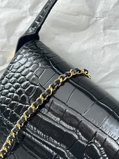 Chanel 2026 Crocodile Embossed Flap Bag 26cm Calfskin