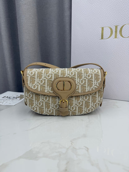 Dior 2026 Bobby East-West Bag 21cm Multicolors Fabric and Grained Calfskin