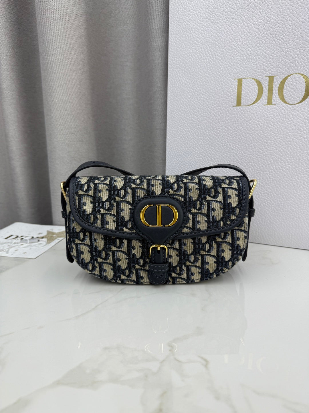 Dior 2026 Bobby East-West Bag 21cm Multicolors Fabric and Grained Calfskin