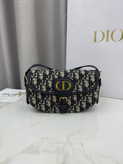 Dior 2026 Bobby East-West Bag 21cm Multicolors Fabric and Grained Calfskin