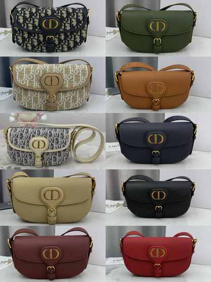 Dior 2026 Bobby East-West Bag 21cm Multicolors Fabric and Grained Calfskin