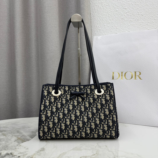 2026 Promenade Bag 27cm Canvas Suede Leather