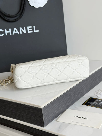 Chanel 2026 Clutch with Chain 21cm Caviar Leather