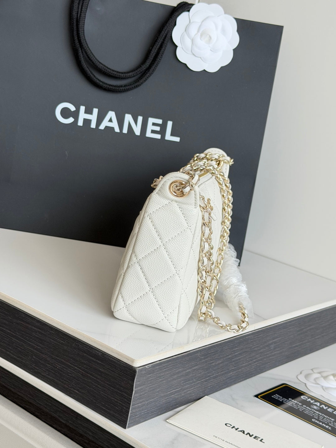 Chanel 2026 Clutch with Chain 21cm Caviar Leather