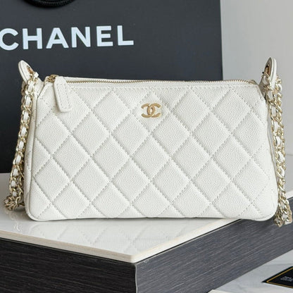 Chanel 2026 Clutch with Chain 21cm Caviar Leather