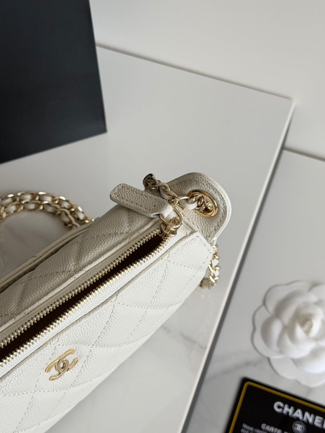 Chanel 2026 Clutch with Chain 21cm Caviar Leather