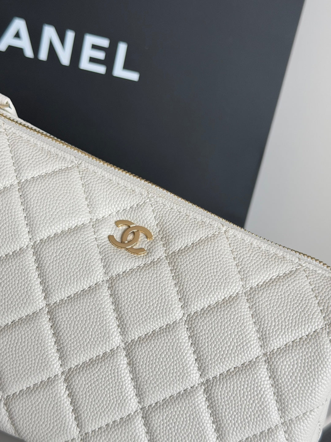 Chanel 2026 Clutch with Chain 21cm Caviar Leather