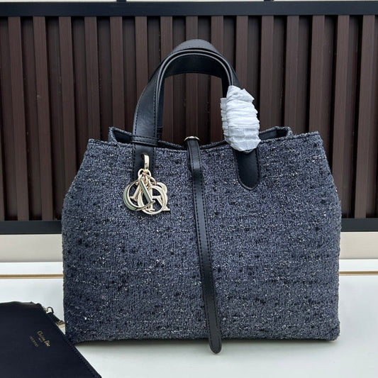 2026 Tourjours Bag 28.5cm Dark Grey Denim Leather