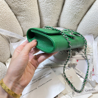 Chanel 2026 Lizard-Embossed Top Handle Bag 25cm Leather