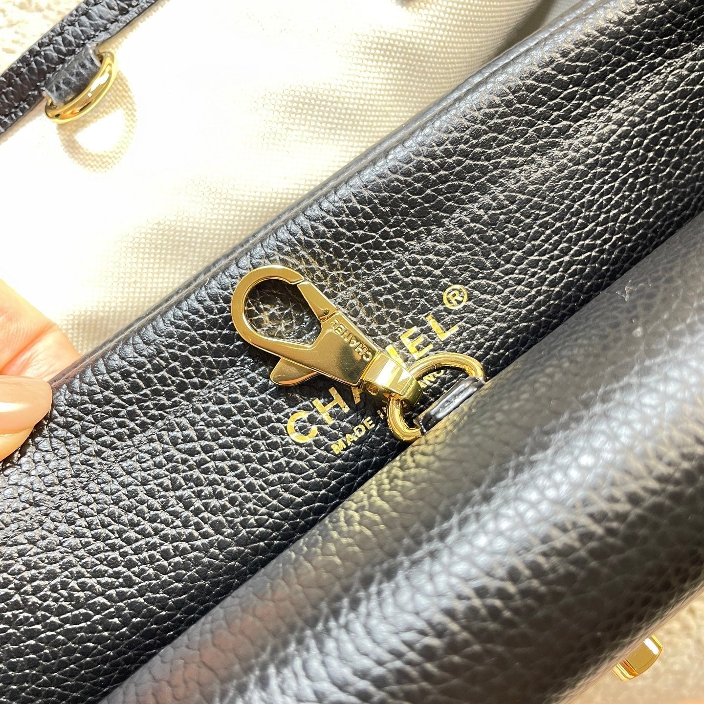 Chanel 2026 Large Urban Essential Bag 43cm Black Beige Leather Suede