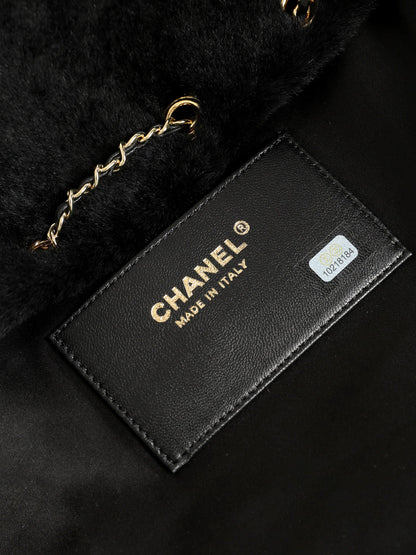 Chanel 2026 Hobo Bag 30cm Black Ponyhair