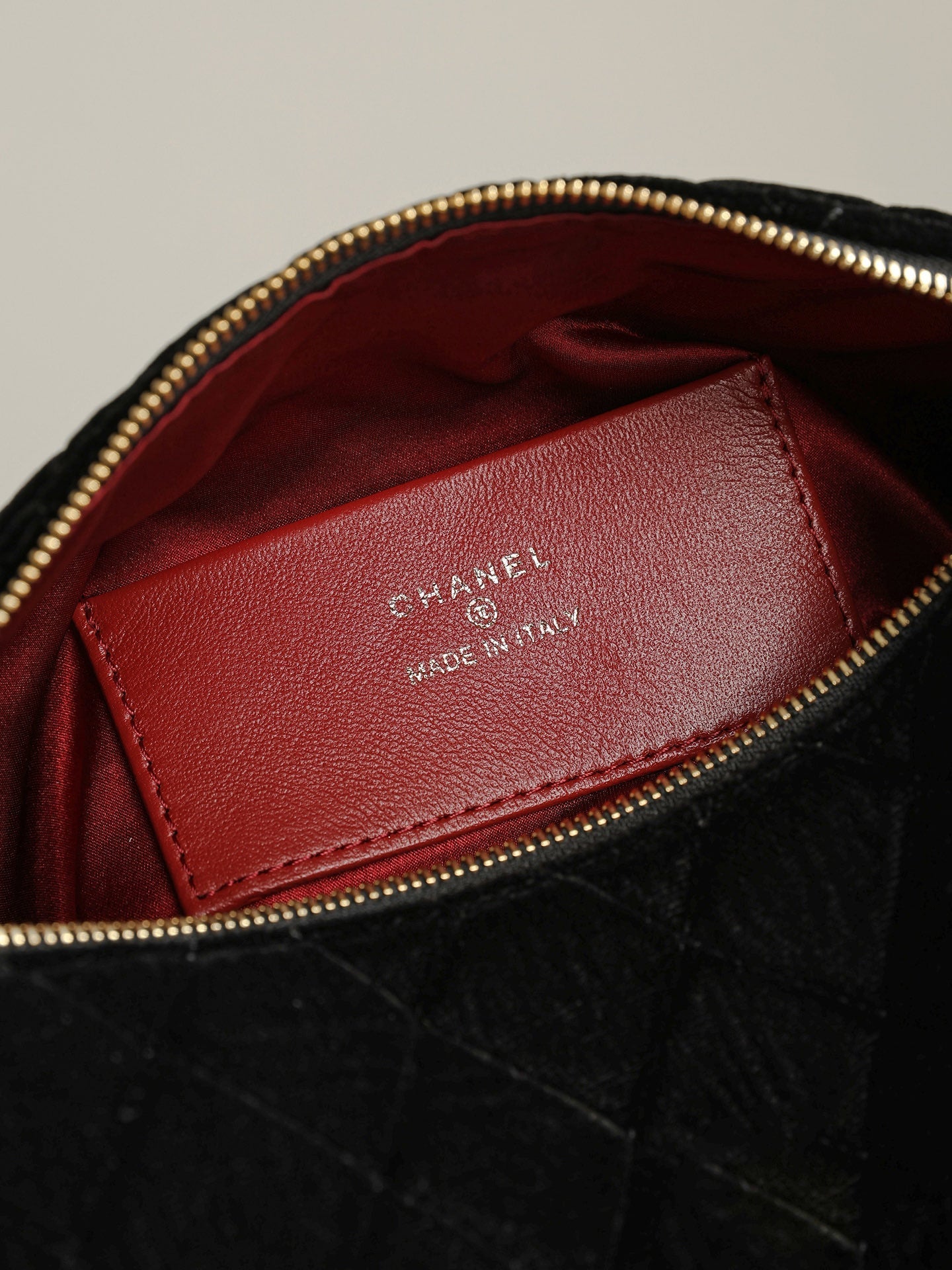 Chanel 2026 Clutch With Strap 23.5cm Black Velvet Leather