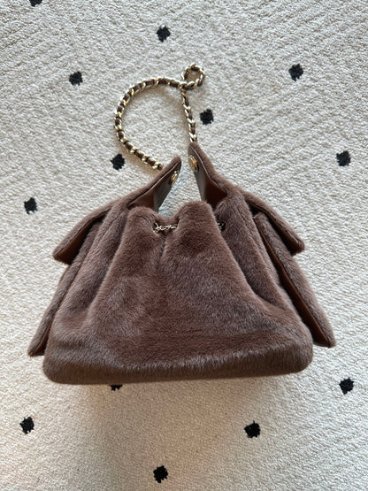 Chanel 2026 Hobo Bag Brown Ponyhair