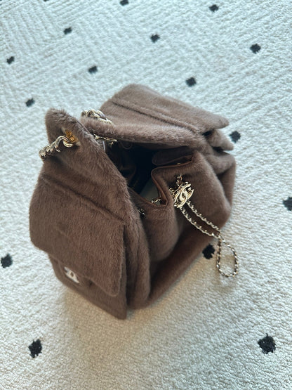 Chanel 2026 Hobo Bag Brown Ponyhair