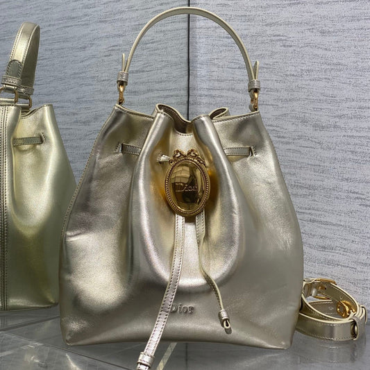 2026 Bucket Bag 27cm Suede Lambskin