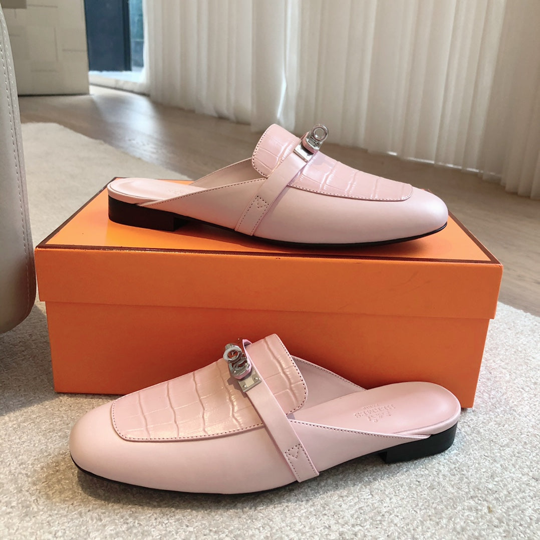 HM OZ Mule Pink Cowhide 756844