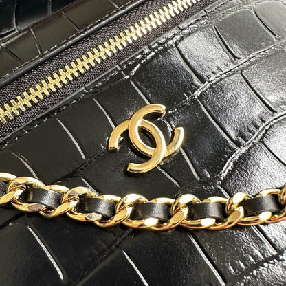 Chanel 2026 Crocodile Embossed Vanity Bag 19.5cm Leather