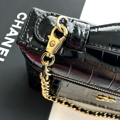 Chanel 2026 Crocodile Embossed Vanity Bag 19.5cm Leather