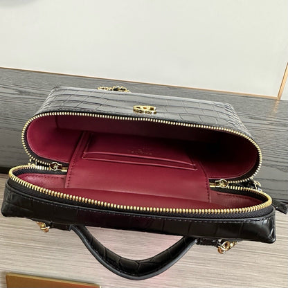 Chanel 2026 Crocodile Embossed Vanity Bag 19.5cm Leather