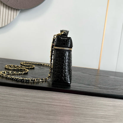 Chanel 2026 Crocodile Embossed Vanity Bag 19.5cm Leather