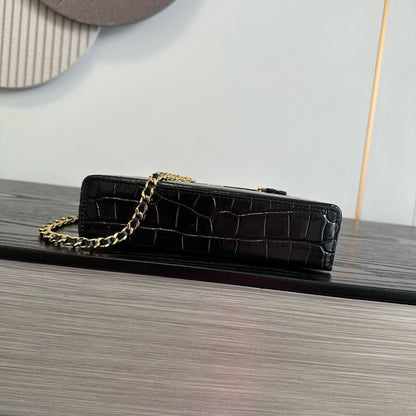 Chanel 2026 Crocodile Embossed Vanity Bag 19.5cm Leather