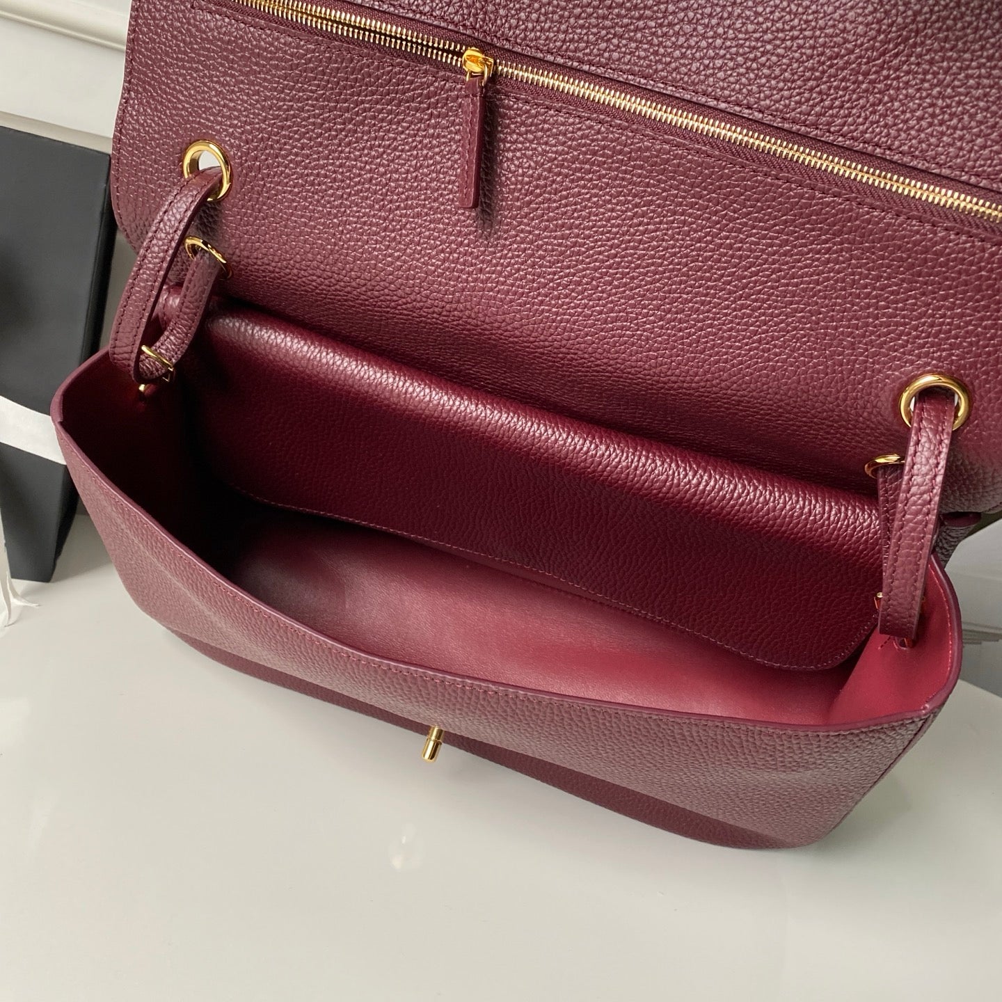 Chanel 2026 Maxi Bag 32cm Burgundy Calfskin Gold Hardware