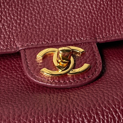 Chanel 2026 Maxi Bag 32cm Burgundy Calfskin Gold Hardware