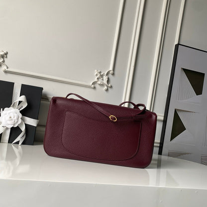 Chanel 2026 Maxi Bag 32cm Burgundy Calfskin Gold Hardware