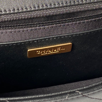 Chanel 2026 Flap Bag 29cm Black Calfskin with Gold Hardware