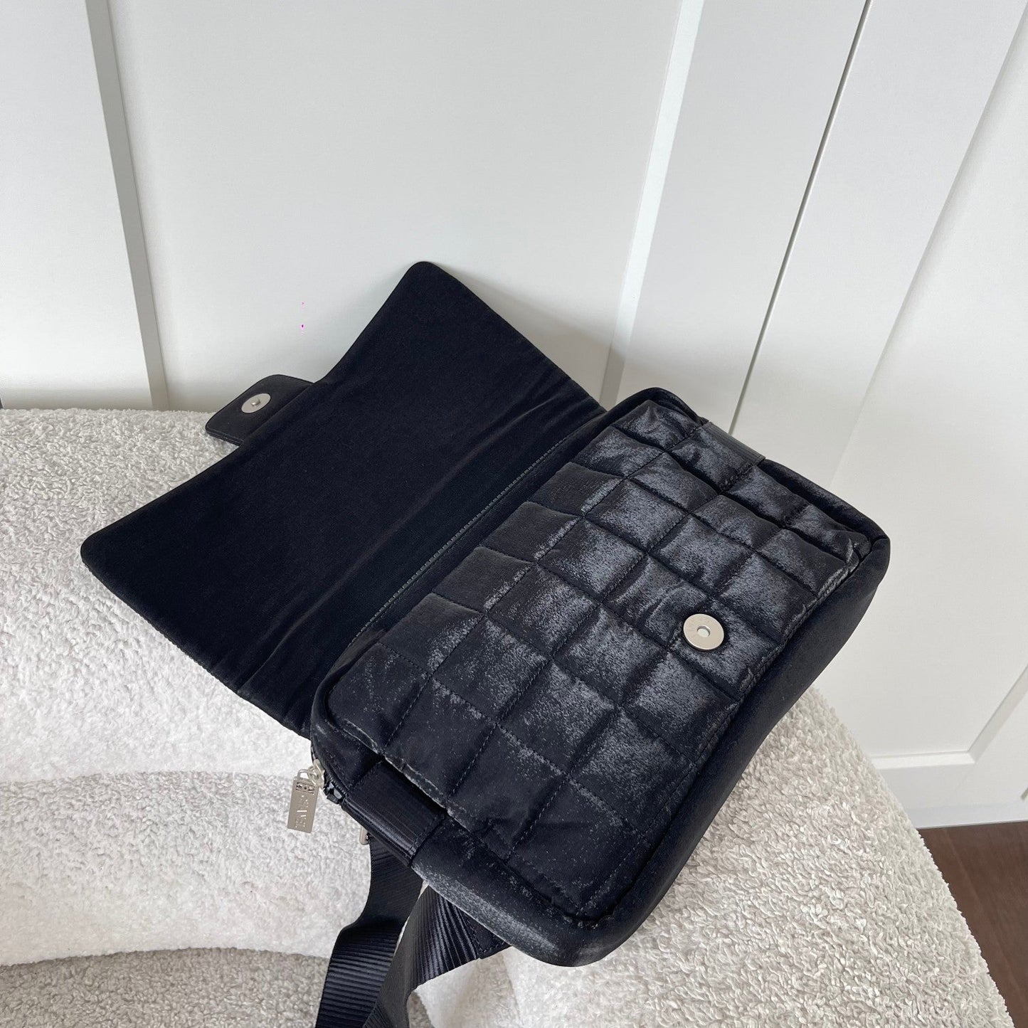 Chanel 2026 Backpack 28cm Black Fabric