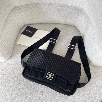 Chanel 2026 Backpack 28cm Black Fabric