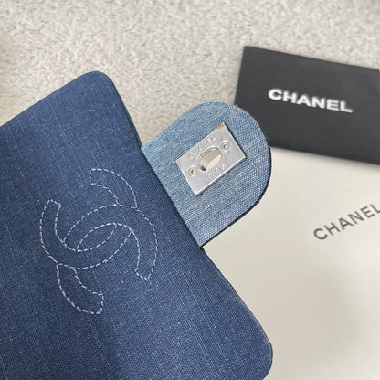 Chanel 2026 Quilted Mini Flap Bag 17cm Blue Denim