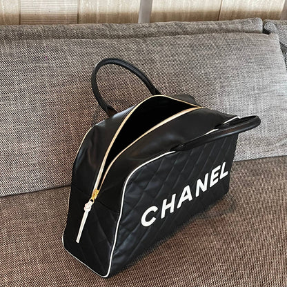 Chanel 2026 Bowling Boston Travel Bag 46cm Lambskin