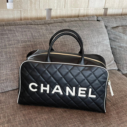 Chanel 2026 Bowling Boston Travel Bag 46cm Lambskin