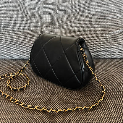 Chanel 2026 Matelasse Coco Mark Bag 22cm Black Lambskin