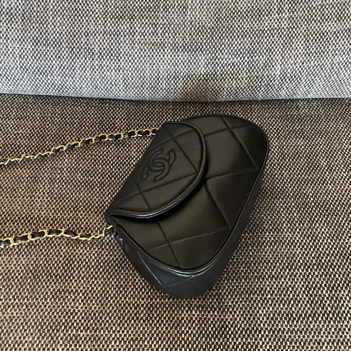 Chanel 2026 Matelasse Coco Mark Bag 22cm Black Lambskin