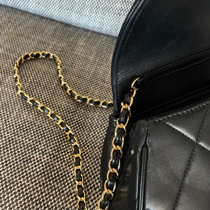 Chanel 2026 Matelasse Coco Mark Bag 22cm Black Lambskin