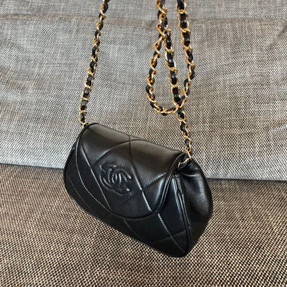 Chanel 2026 Matelasse Coco Mark Bag 22cm Black Lambskin