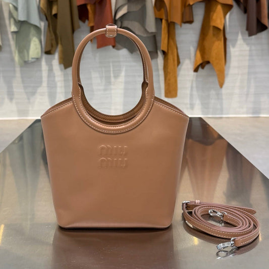 MiuMiu 2026 Ivy Small Tote Bag 17cm Calfskin