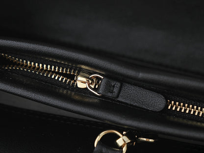 Chanel 2026 Urban Essential East West Bag 32cm Black mix Grey Leather Tweed