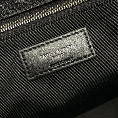 YSL 2026 Niki Messenger Black 28cm Grained Calfskin