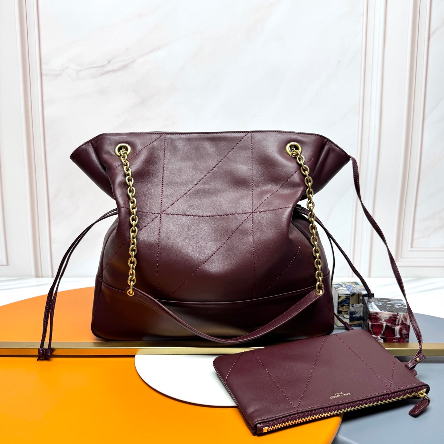 YSL 2026 Jamie Shopping Bag 34cm Suede And Calfskin