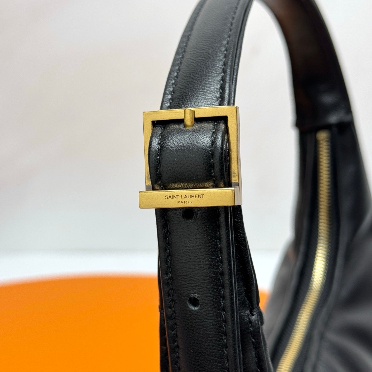 YSL 2026 Calypso Mini Hobo Bag 20cm Black Calfskin